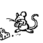 Mouse Eating Cheese